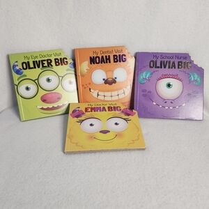 4-Pack Book Bundle Set My Doctor Visits The Big Family Series Books For Children